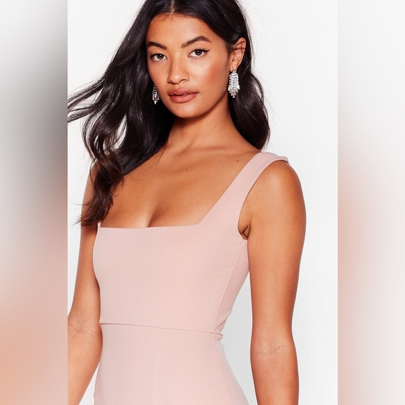 NWT Nasty Gal Squarin to Go Midi Dress - Picture 5 of 10